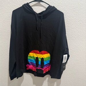 Black hooded Rainbow Mikey Mouse